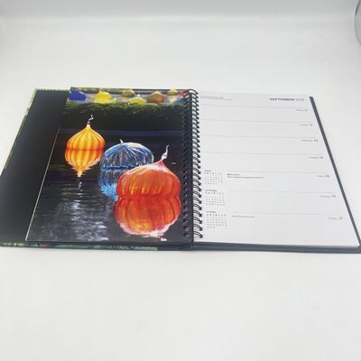 Wire O Casebound Desk Calendar Printing Services Full Concealed CMYK / PMS Color